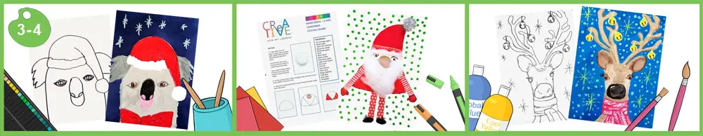 Christmas art projects for grade 3 and grade 4