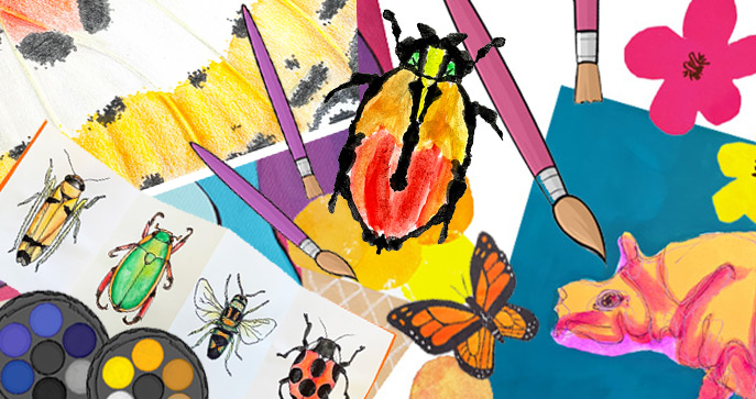 bugs & beetles art lesson plans for K to 6 students