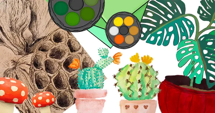 Art lesson plans about trees and plants for primary students
