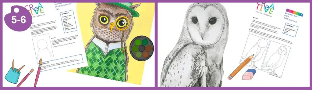 Owl art ideas for year 5 and 6