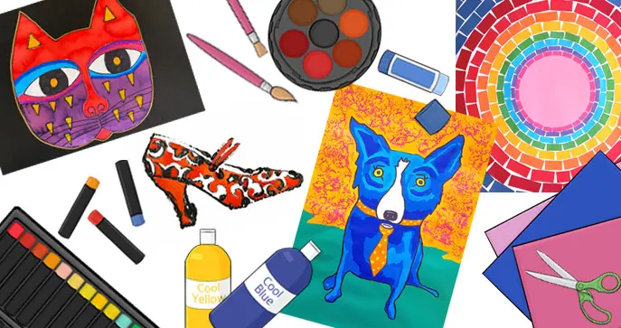 Art Projects for Kids on USA Artists Banner - Small