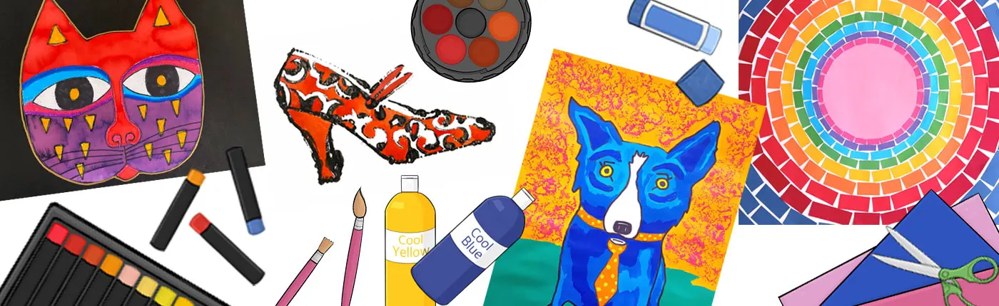 American Artists Art Lesson Plans for Kids Banner - Large