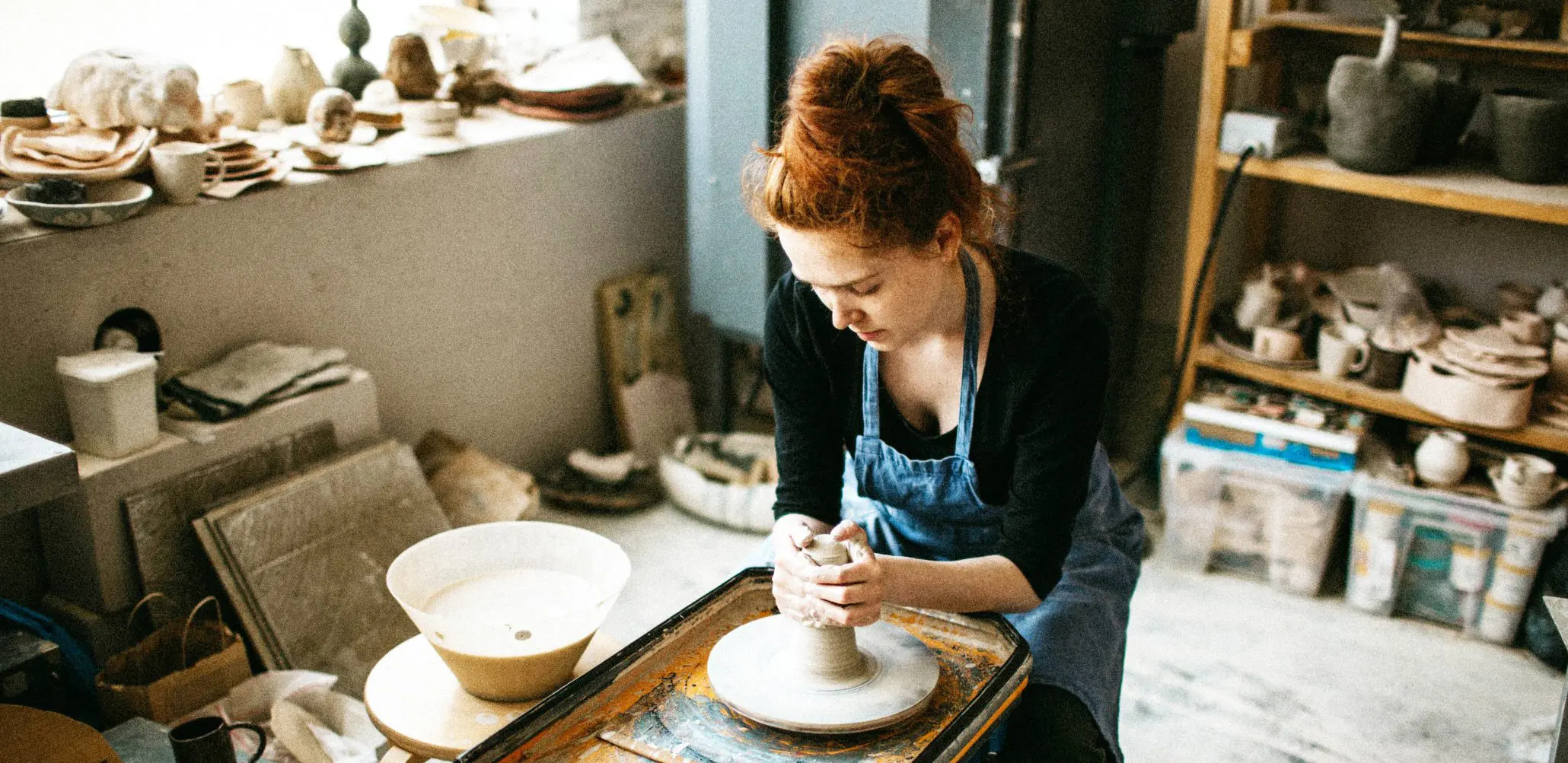 Pottery wheel work