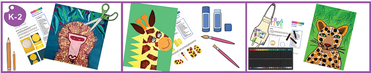African animals art lesson plans for K-2