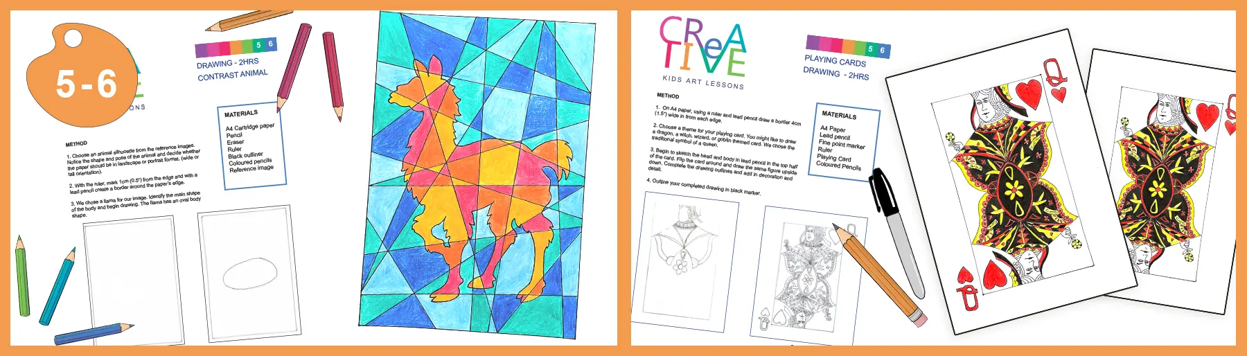 Relief and substitute art lesson plans for grades 5 and 6