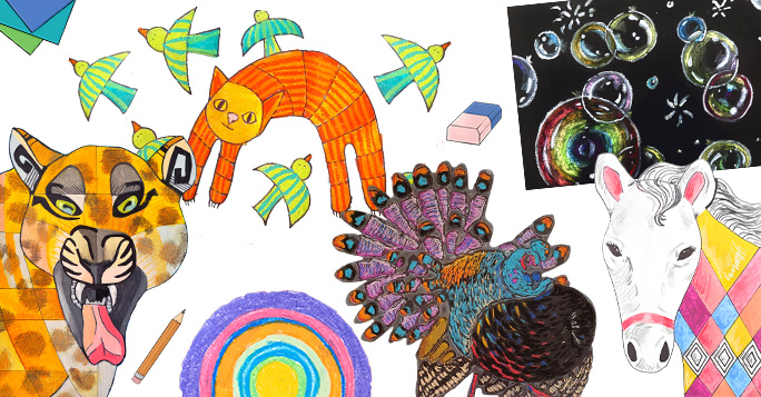 Drawing Projects for Kinder to year 6