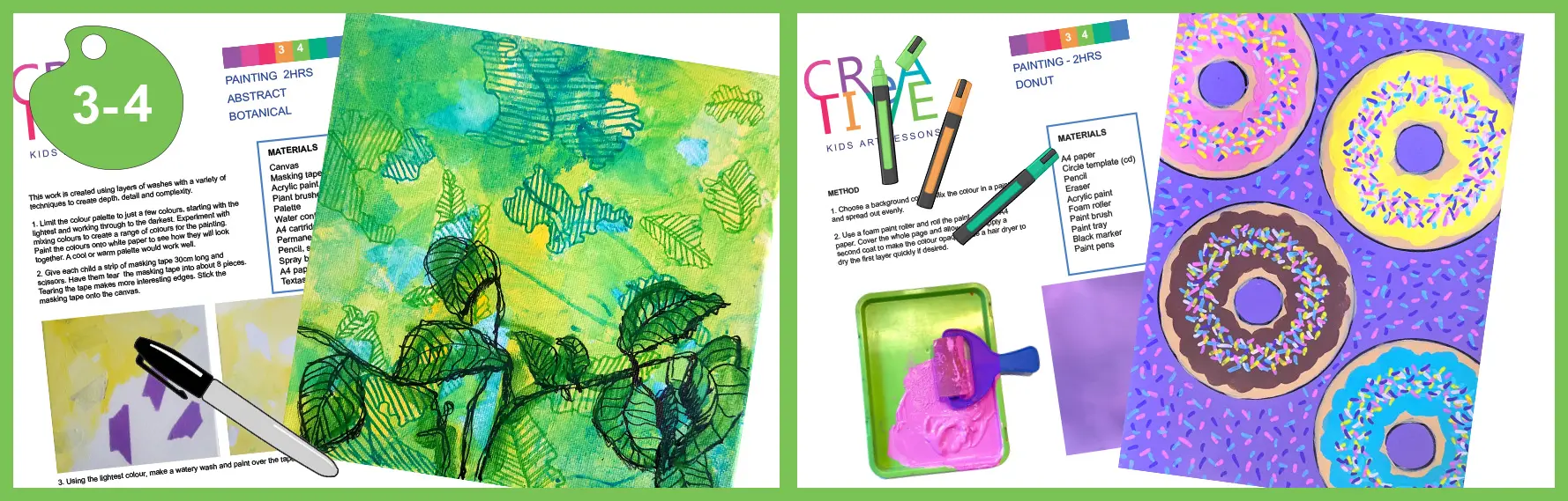 Painting projects for year 3 and year 4