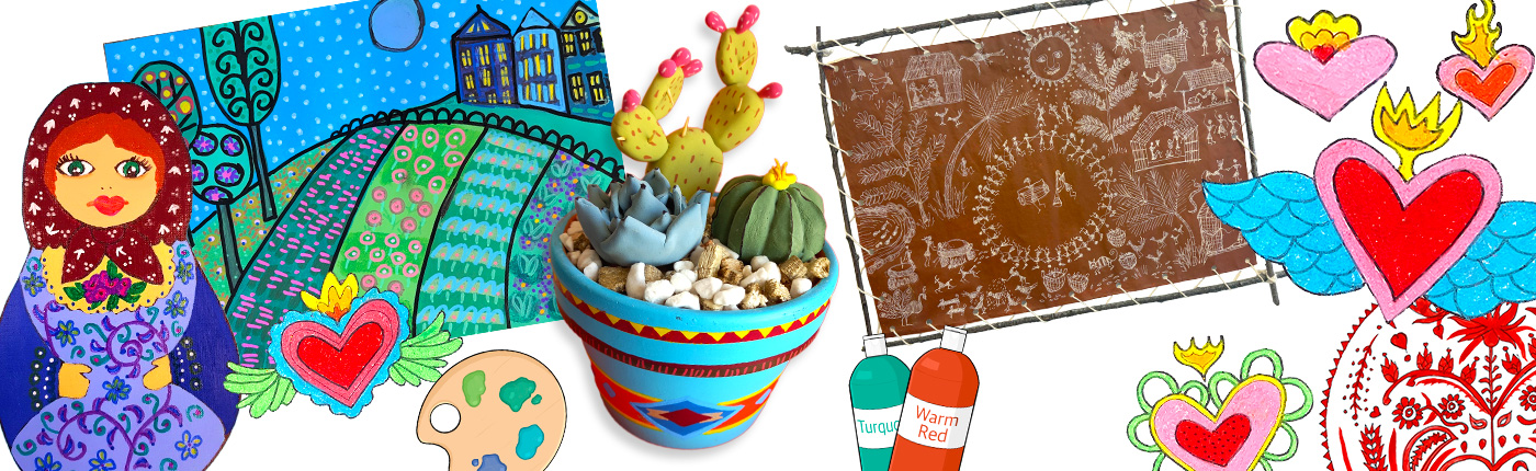 Folk-Art–Large Folk Art projects for K-6