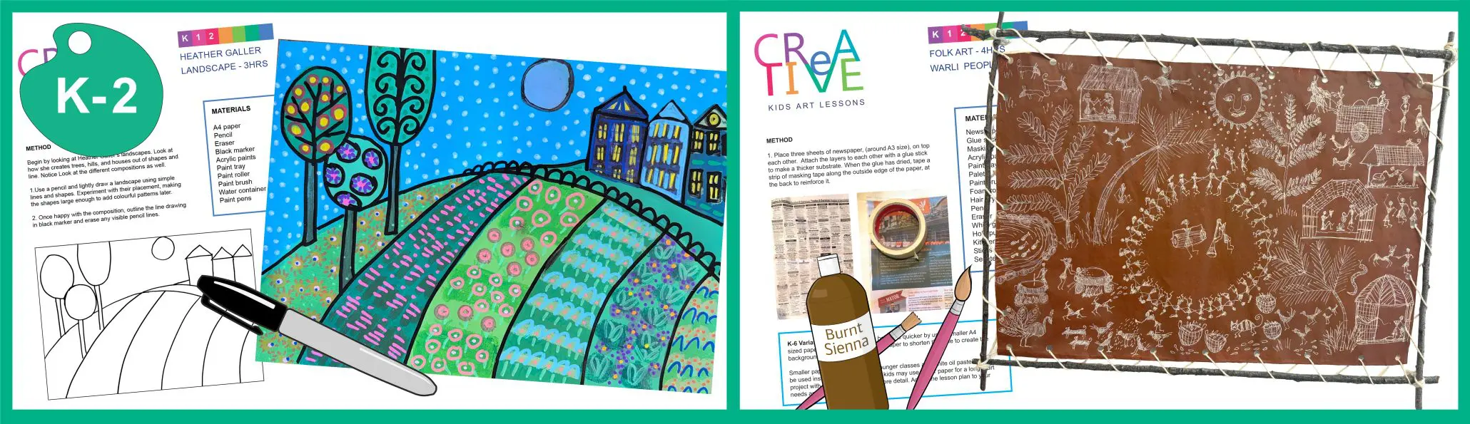 Folk Art projects for Kinder, Year 1 and Year 2