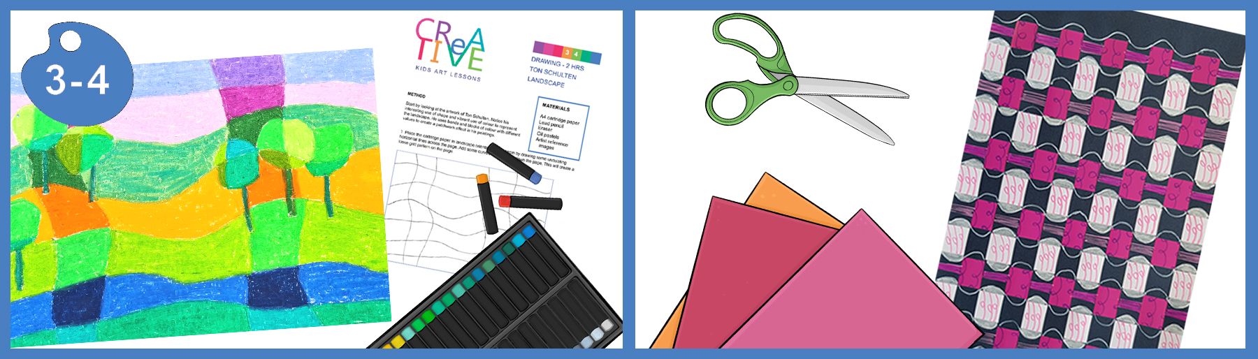 Art lesson plans for grades 3-4 on the art element of value