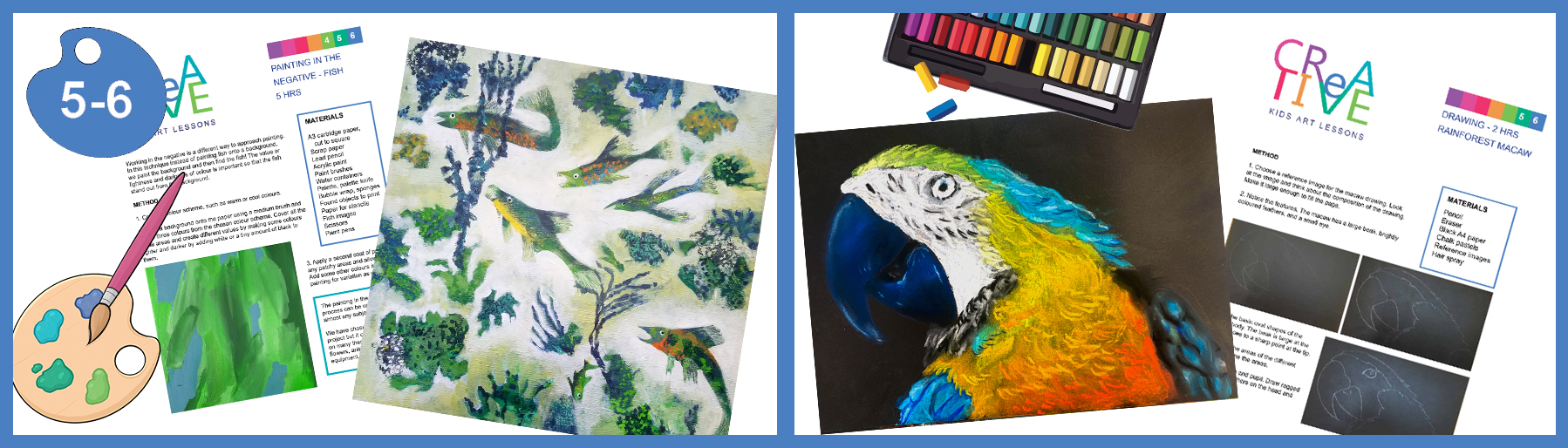 Grades 5 and 6 art lessons exploring the element of value in art