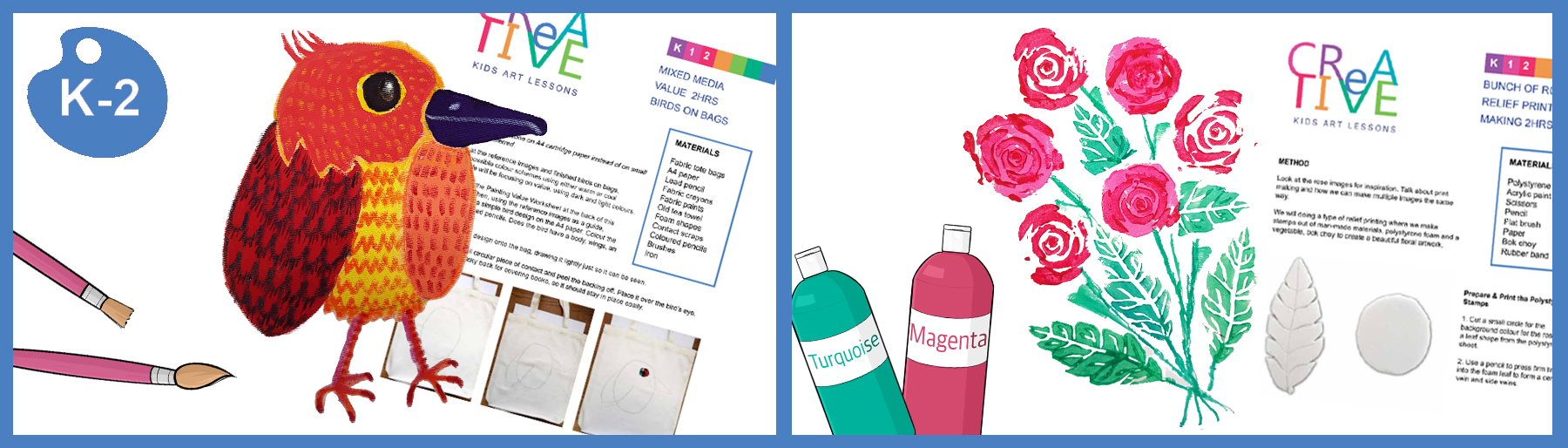 Art lesson plans for K-2 on the art element of value